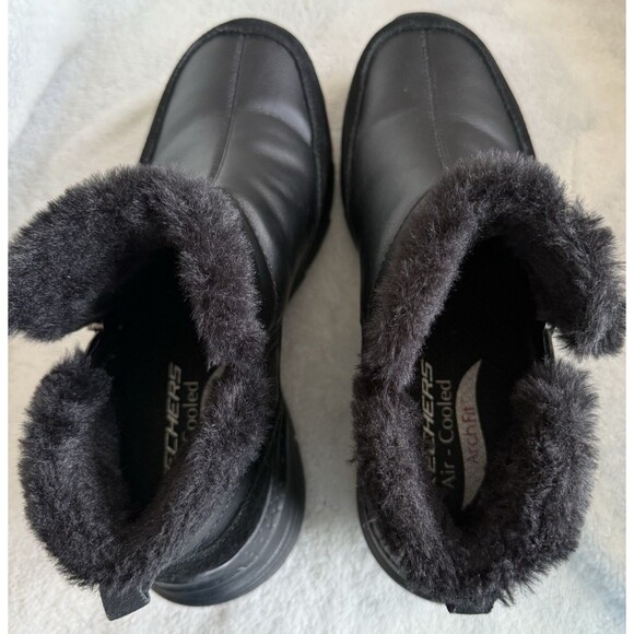 Skechers Air-Cooled Arch Fit Casual Hour Black Winter Snow Boots Women Size 7.5 - Picture 8 of 9